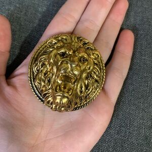 Vintage Gold Lion Brooch
